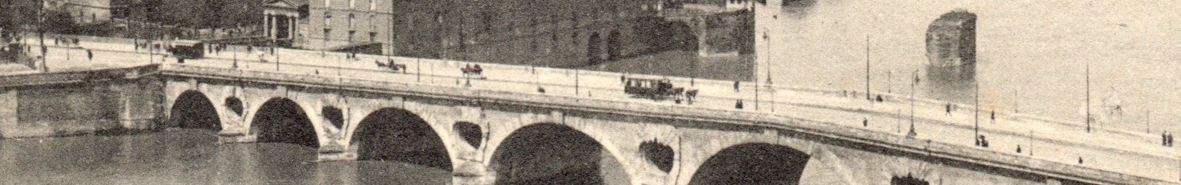 France : Postcard Toulouse Pont sur la Garonne : Horse Tram